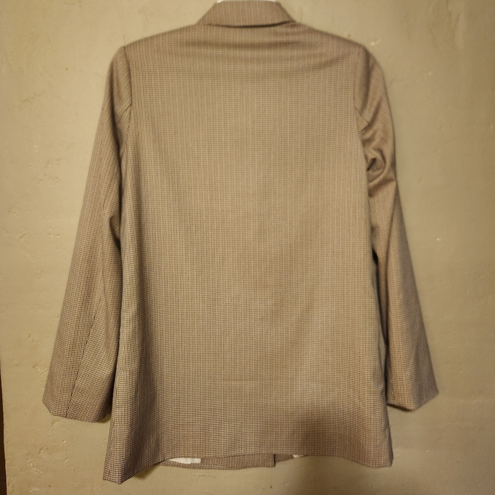 H&M Houndstooth wool-blend blazer Beige Tan Size XS - Picture 6 of 6